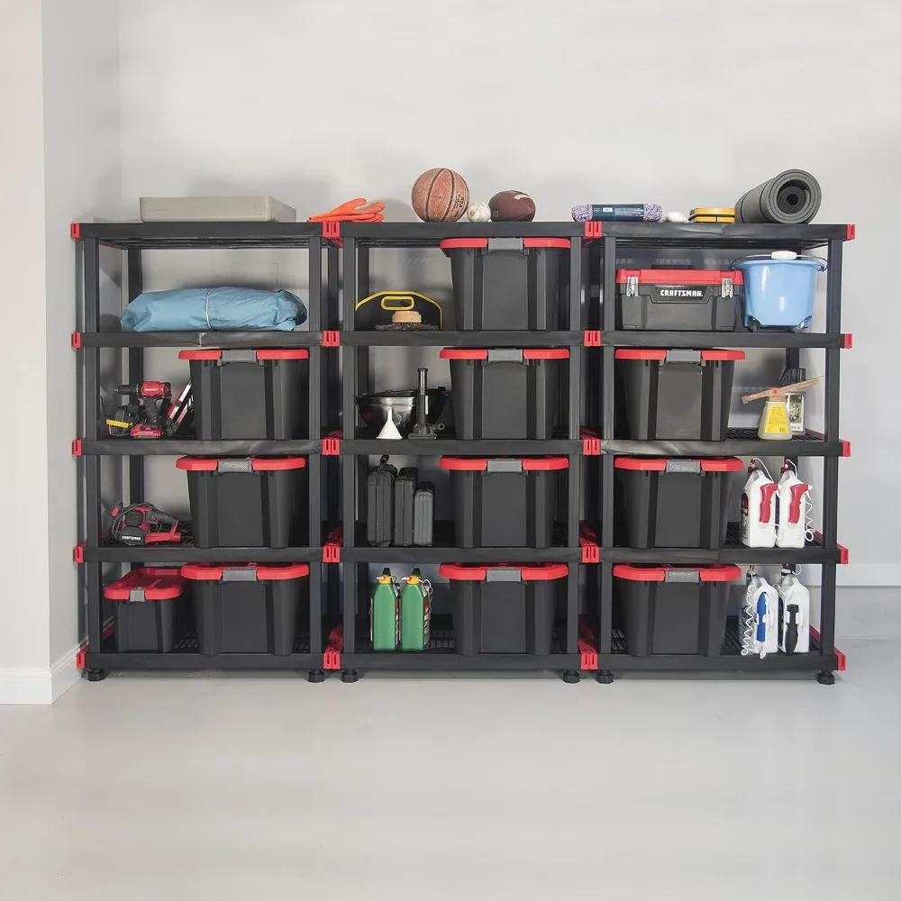 CX CRAFTSMAN, 5-Tier Highly Durable Storage Rack, 200lbs/shelf, (72.3&rdquo;H x 40&rdquo;W x 24&rdquo;D), Interlocking Shelving Unit