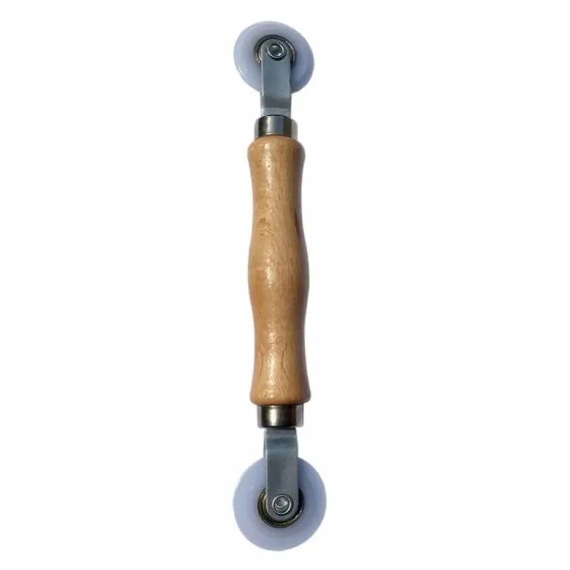 Pressing Wheel Wooden Shank Bump Double Bearing Nylon Press Wheels Machine Accessories for Door Screen Installation
