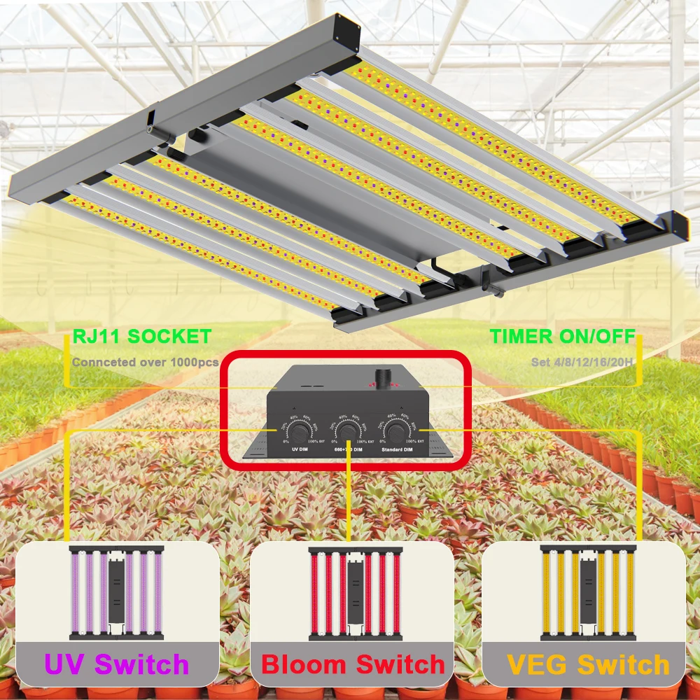 FoldableLEDGrowLightUVIR480W720WDimmableTimingFullSpectrum