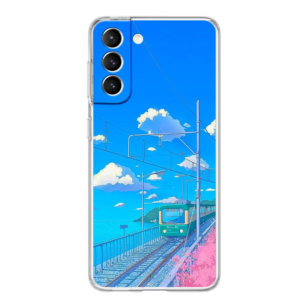 Cherry Blossom Mount Fuji Clear Phone Case
