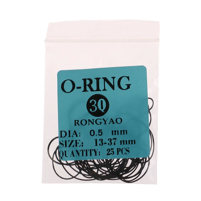 Cronometro Omega 25 Guarnizioni O-Ring Per Orologi, Gomma, Spessori 0.5-0.8 Mm, Anelli Di Tenuta - Nuove Anelli Tenuta 0.5 0.6 0.7 0.8 Mm - Foto 7