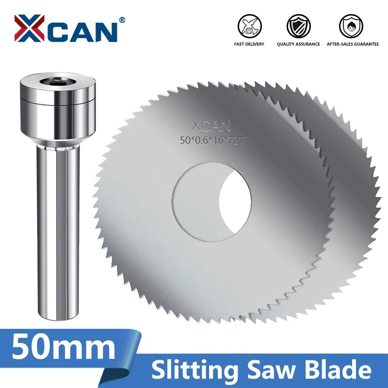 XCAN Saw Blade 50mm Slitting Saw Blade HSS Steel CNC Slotting Machining