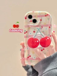 Sweet Cherry Grip Holder Phone Case for Honor X9 (4G 5G) (1)