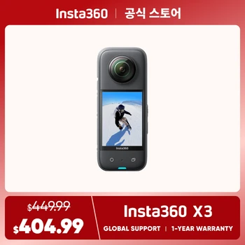 Insta360 X3-새로운 5.7K 360 액션 카메라, 72MP 사진, 방수 및 견고한, 4K 단일 렌즈 모드