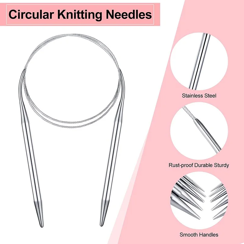 Circular Knit Needles Metal Cable Knitting Needles Magic Loop Yarn Needles  For Sock Blanket Sweater Scarf Knitting Accessories - AliExpress