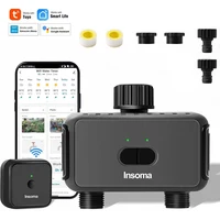 Insoma Automatic Water Timer with Gateway Dual Hose Garden Irrigation Watering System Remote Sprinkler Programmer support Alexa 1