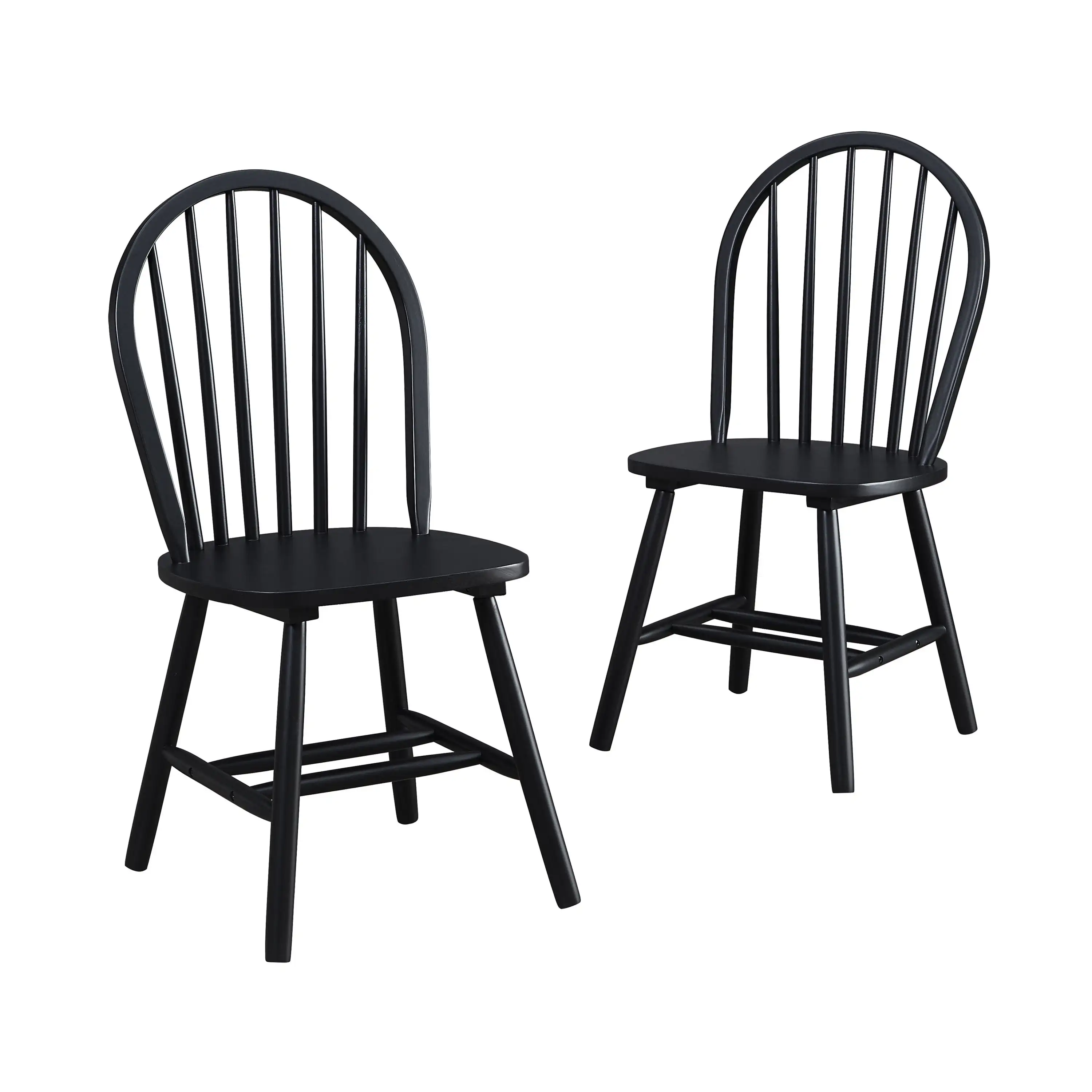 

Better Homes and Gardens Autumn Lane Windsor Solid Wood Dining Chairs, Set of 2, Black Finish