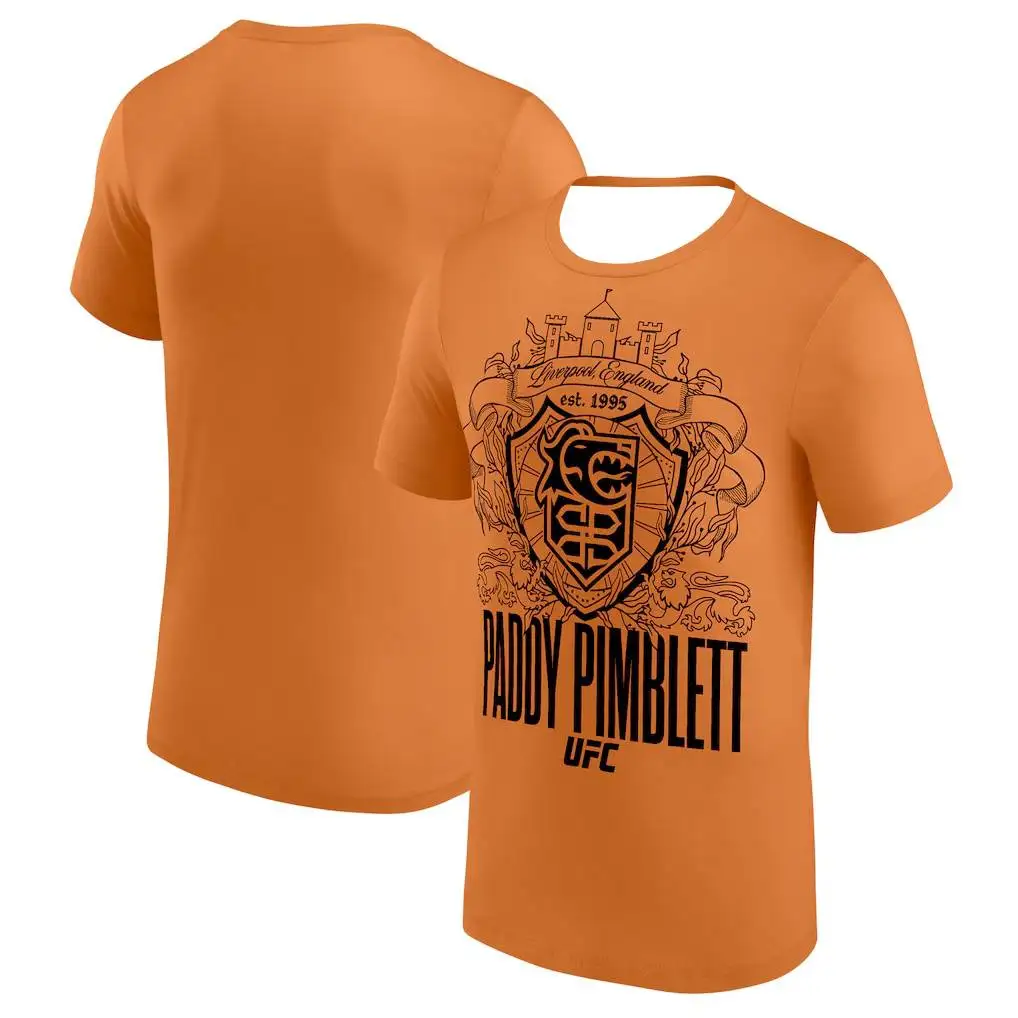 2026 New UFC Paddy Pimblett Liverpool Team Emblem Retro Badge Logo Print Men's and Women's Breathable Pure Cotton Sportswear