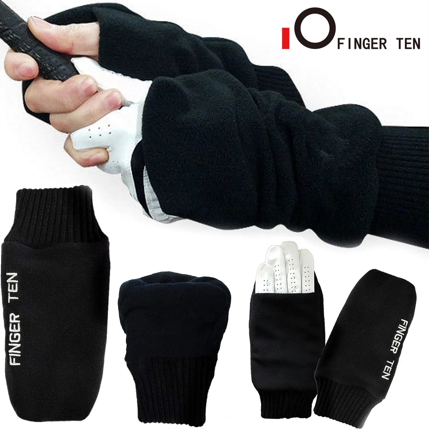 

Winter 1Pair Golf Gloves Men Women Leather Glove Wear for Ladies Mens Full Finger Hand Mitten Black Outdoor Sports Drop Shipping