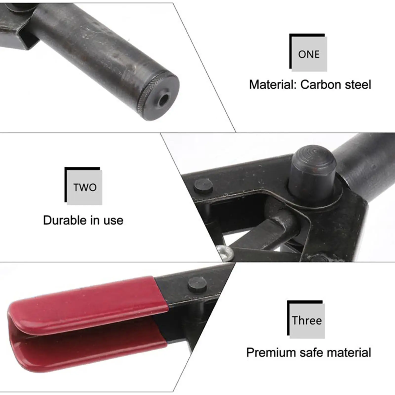 Plastic Rivet Gun 6.3 Inch Poly Hand Riveter Kit for Fastening Door Panels Automotive Trim Blind Rivet Gun 40pcs POM Rivets