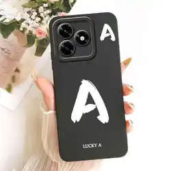 Silicone Soft Phone Back Cover with Lucky Letters - 6.74 Protective Case for Honor X5c (TYhei - 7A)