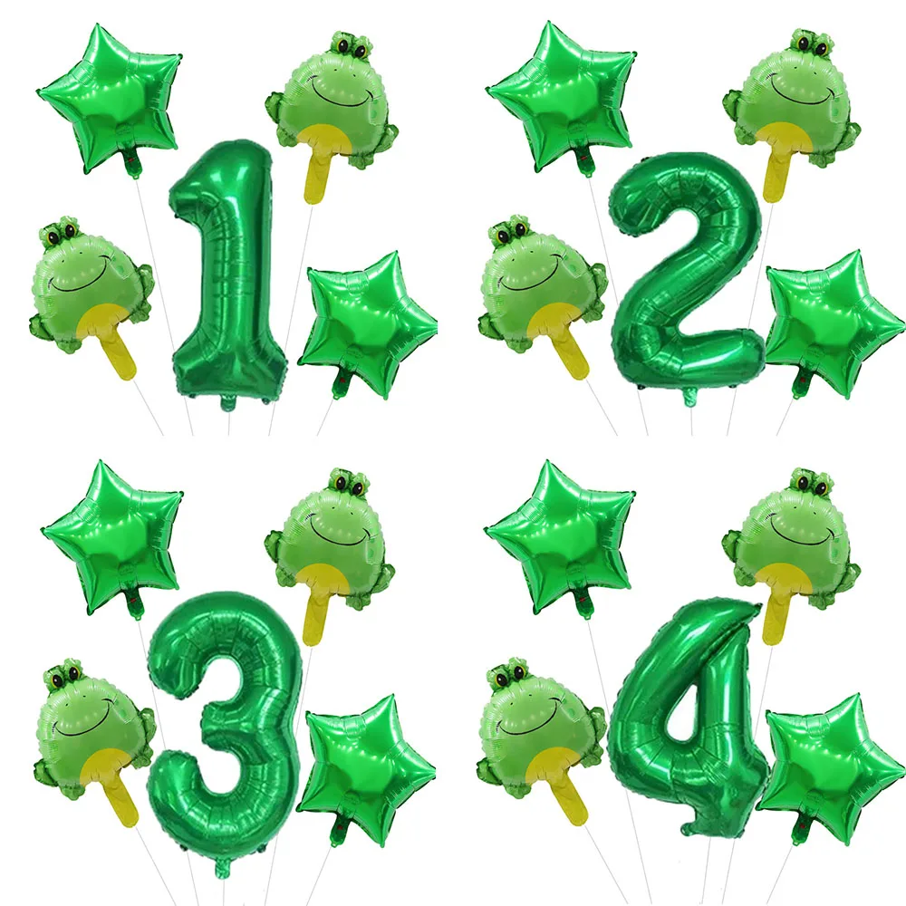 5pcs Frog Birthday Decoration Balloon Set MIni Frog Balloon for Baby Shower Garden Frog Themed Birthday Party Decorations