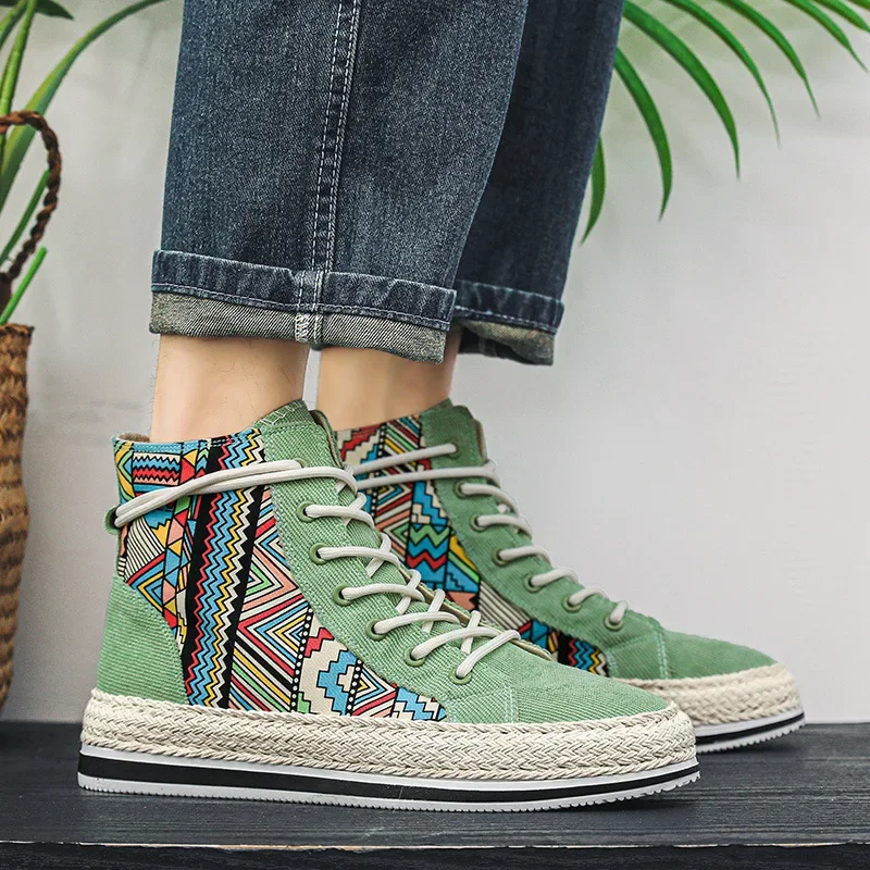 Fashion Spring Comfortable Sneakers Men Canvas Shoes Breathable Cool Street Shoes Male Brand Sneakers Black Mens Causal Shoes 4