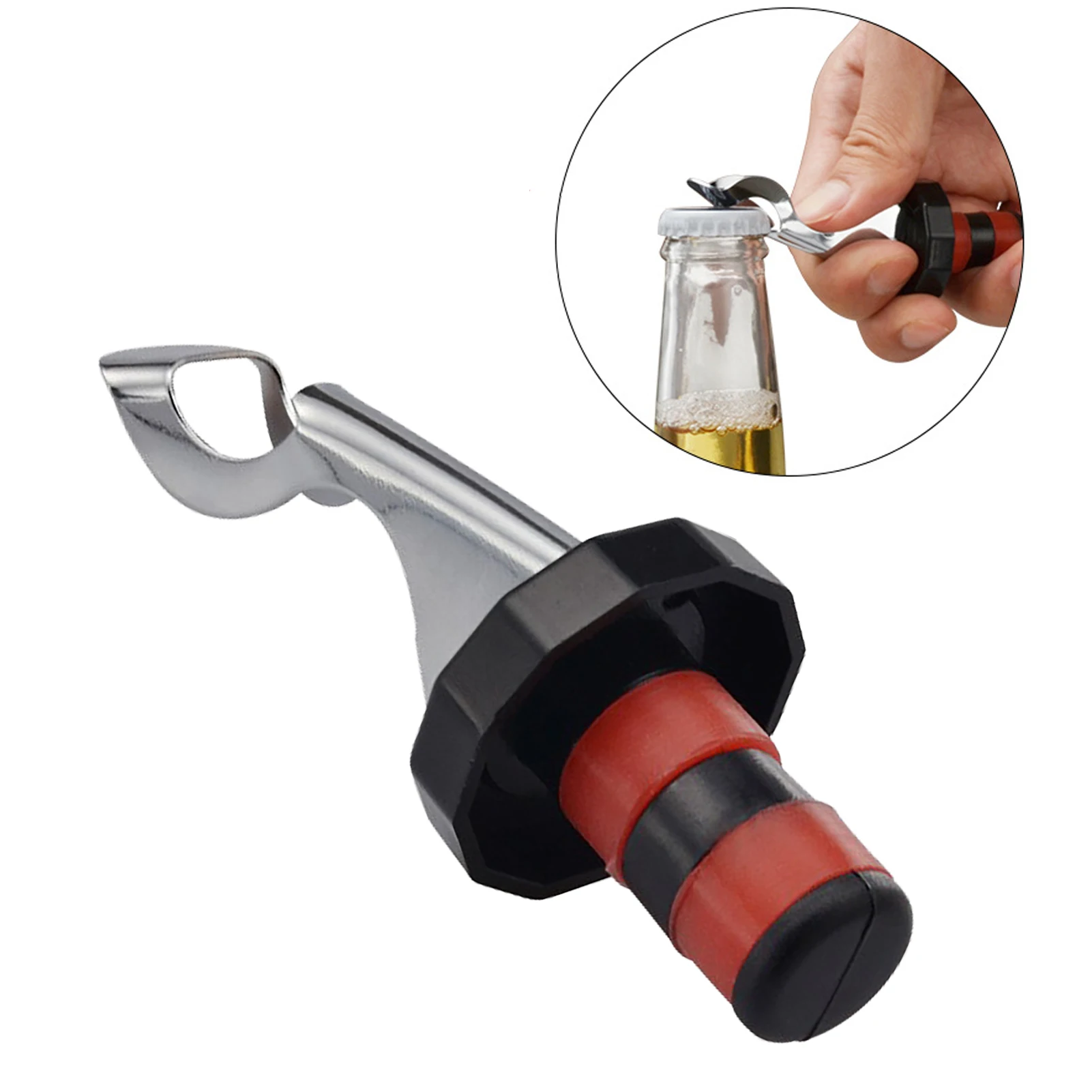 

Wine Stopper Black Red Bottle Cork Silicone Tight Sealing Leakage Proof Vacuum Reusable Beverage Stoppers
