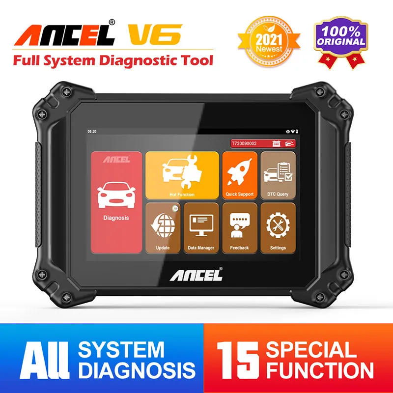 Ancel V6 Obd2 Diagnostic Scanner Professional Full System Car Diagnostic Tool Dpf Abs Oil Immo Reset Obd 2 Automotive Scanner