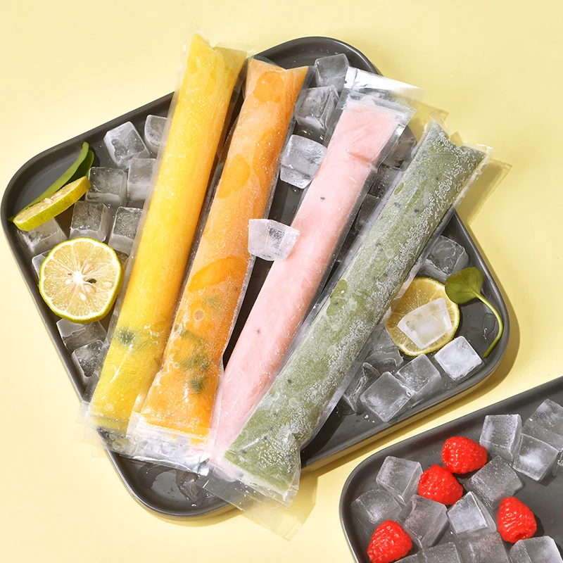 Disposable Ice Popsicle Bag Ice Pop Mold Bags Cream Sticks Freezer Tubes Silicone Funnel Fruit Yogurt Smoothies Bag ice mold,ice cream bag