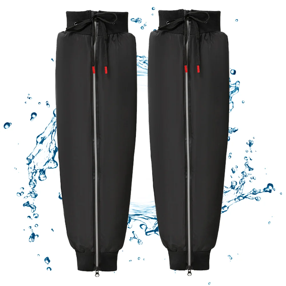 40/60/70 cm Winter Motorrad Knie Brace Verdicken Warme Winddicht Schutz Beinlinge Fleece Windschutzscheibe Bein Abdeckung radfahren Schutz – Detail 7