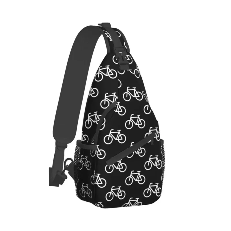 Bike Pattern Crossbody Chest Bags Pockets Travel Pack Messenger Sports Teens Shoulder Bag Unisex stone pattern small messenger bags for women fashion new 2020 chain pu leather crossbody shoulder bags handbags travel purses