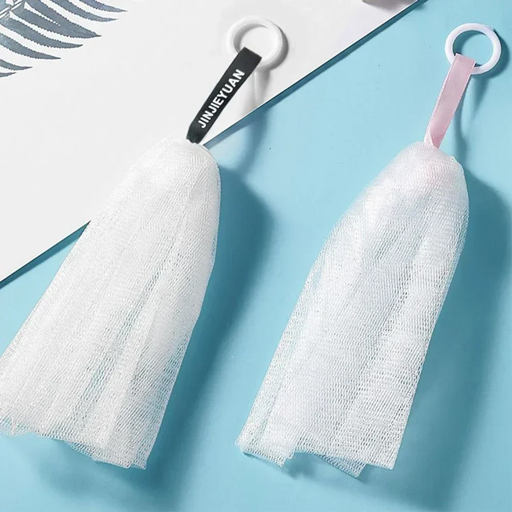 5pc Portable Hangable Handmade Soap Saver Bag Bath Shower Travel Foaming Mesh Net Cleaning Delicate Foam Net Back Scrubbers 4