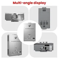Chauffe-eau au gaz GPL portable SIHAO 8L/min 16KW, mode 4 saisons, en acier inoxydable, chauffe-eau instantané sans réservoir avec affichage de la température pour usage résidentiel et commercial intérieur/extérieur 8 2