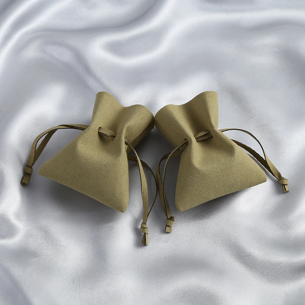 20pcs Microfiber Jewelry Drawstring Pouches Bag Small Ring Earrings Gift Bags for Christmas Party Necklace Packaging Organizer