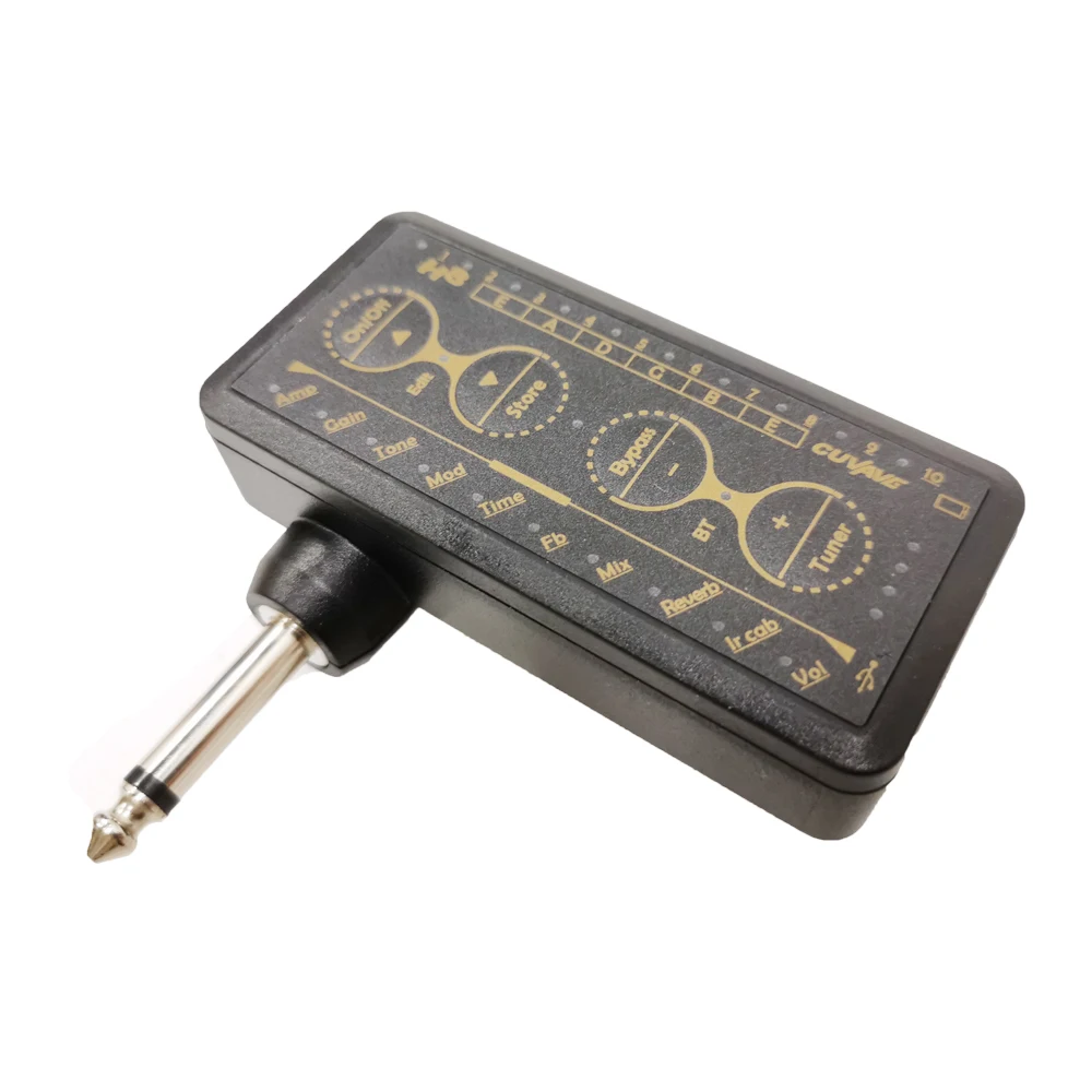 Cuvave Guitar Plug Amp Pa-1 Headphone Mini Amplifier Speakers Combo Amplifier Acoustic Electric Bass Sound Pedal Board Delay H8
