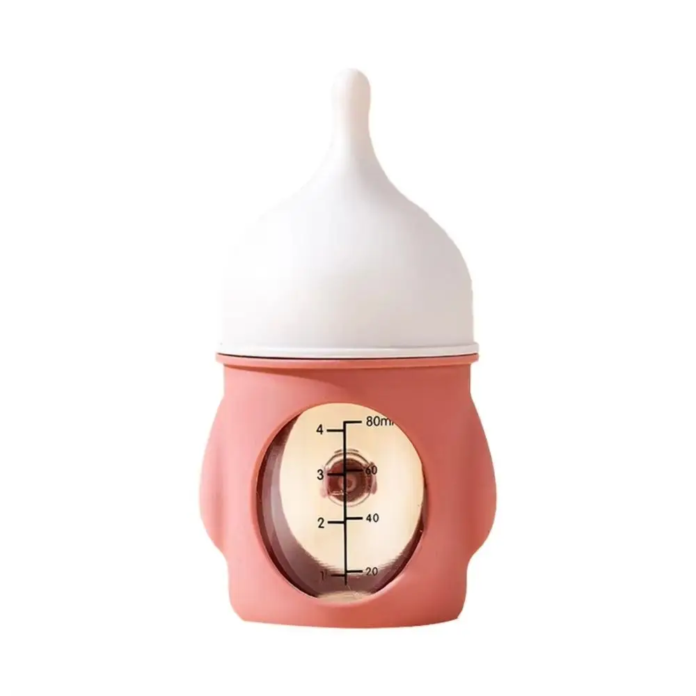 80ML Kitten Nipple Bottle Bite Resistance Silicone Kitten Feeding Bottle Anti Choking with Scale Puppy Nursing Feeder
