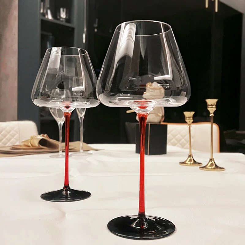 

Burgundy Red Wine Glass Goblet Glass Wine Glass Big Belly Wine Glasses 2 pcs