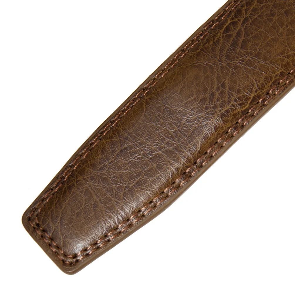 Luxury 3.1cm Width High Quality Cowhide Leather Belt For Men Fashion Black Red Brown Men's Automatic Belt Without Buckle