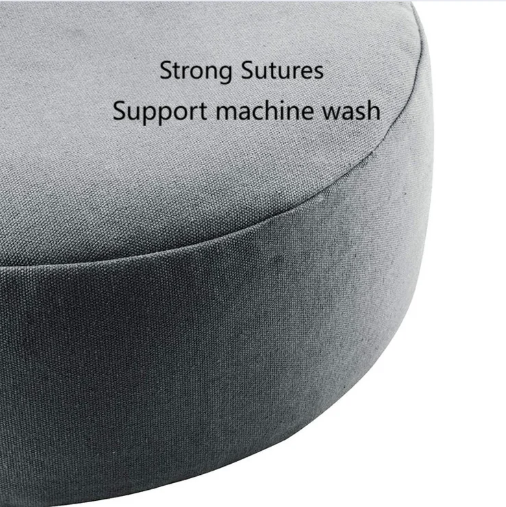 Meditation Cushion Portable Soft Yoga Pillow Buckwheat Shell Filling Tatami Round Stool Futon living room balcony Men and Women 4