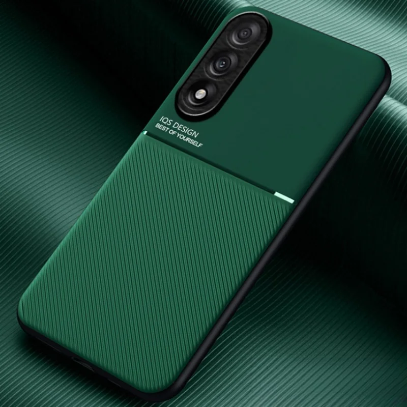 Magnetic Leather Protective Phone Case with Soft Back Cover