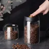 Coffee Beans Vacuum Sealed Borosilicate Glass Tank Moisture Proof Air Extraction Cereals Storage Jar for Kitchen Tea Storage 4