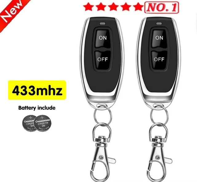 433MHz Learning Remote Control RF Remote Contro Learning Code EV1527 Smart Home Transmitter For Car Gate Garage Door Alarm Key 3