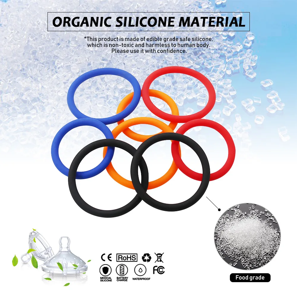 3/7Pcs Ring Sex Toys For Men Delay Ejaculation Silicone Ring Enlarge Enhance Erection Adult Supplies Remove_voghion.com