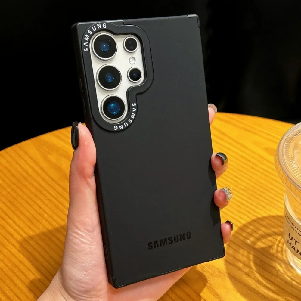 Matte Suede Leather Magnetic Shockproof Case with Wireless Charging Compatibility