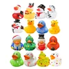 6-24pcs Christmas Rubber Ducks 2.5 Inch Assorted Rubber Ducks with Various Christmas Characters Novelty Rubber Duck Toys 4