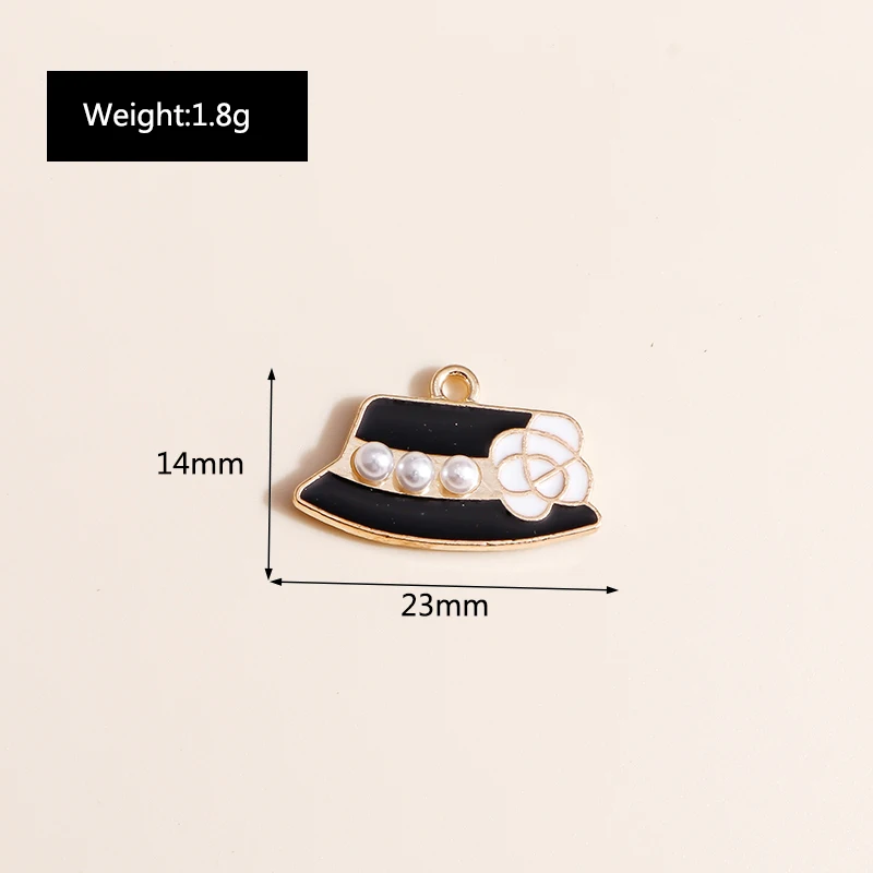 Leslie 10 Stück weiße Kristallperlen-Handtaschen-Schleifenanhänger für Damen, Taschen, Ohrringe, Halsketten, Schmuckherstellung, handgemachter Anhänger, DIY – Detail 13