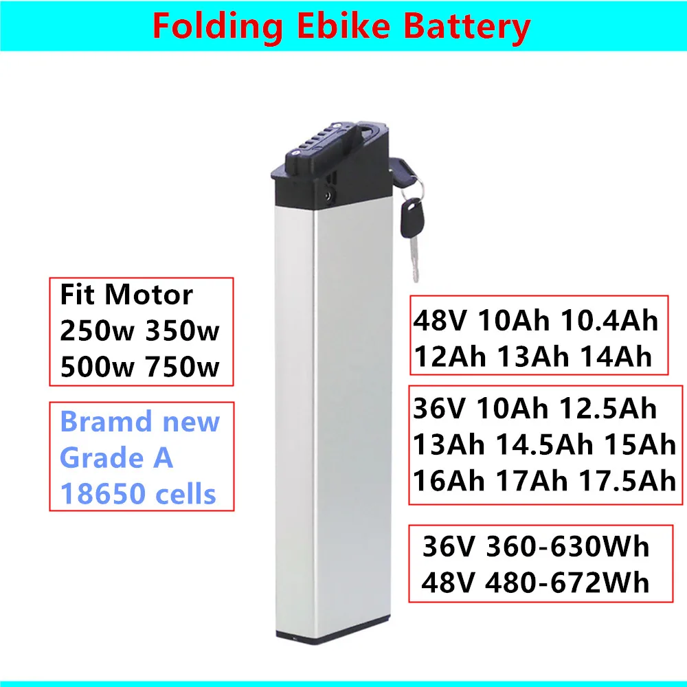48V 10.4Ah Ebike Battery Pack 500W Inner Battery for Electric Bike 