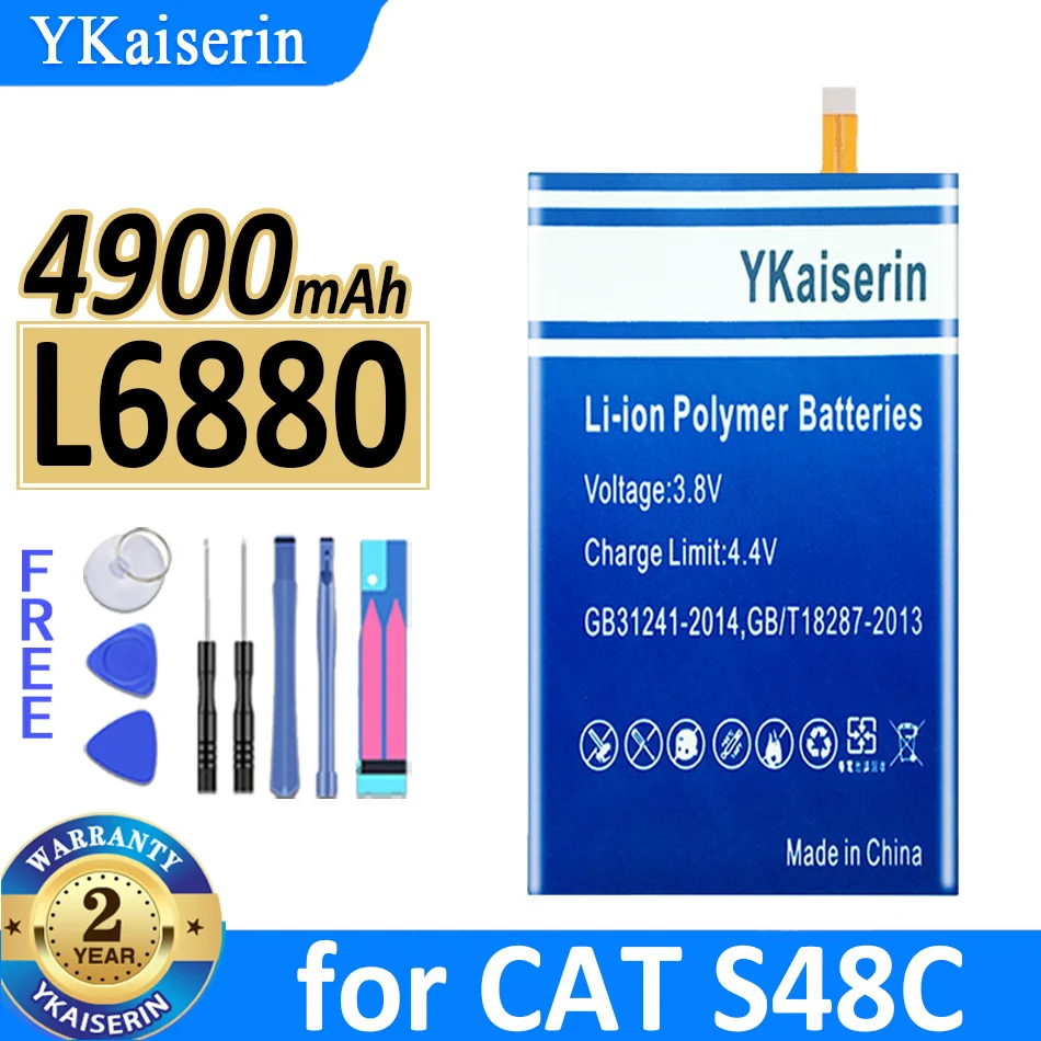 

4900mAh YKaiserin Battery L6880 for Caterpillar CAT S48C Bateria