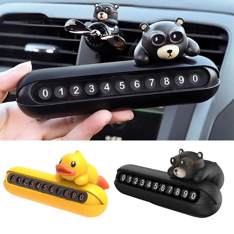 

Аксессуары для салона автомобиля Bear, карточка для временной парковки для номерного знака автомобиля, номерной знак временной остановки, номерной знак телефона