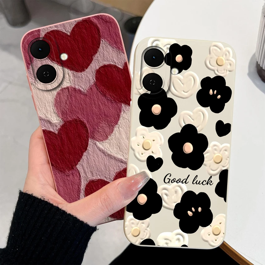 Pretty Flowers Pattern Full Coverage Soft Silicone Phone Case Cover