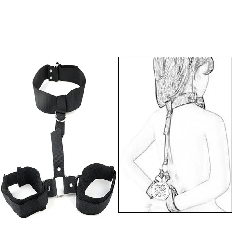 Erotic Slave Adult Games Sex Toys Woman Couples Restraints Handcuff Neck Ankle Cuffs For Open Leg BDSM Bondage Sex Shop Products