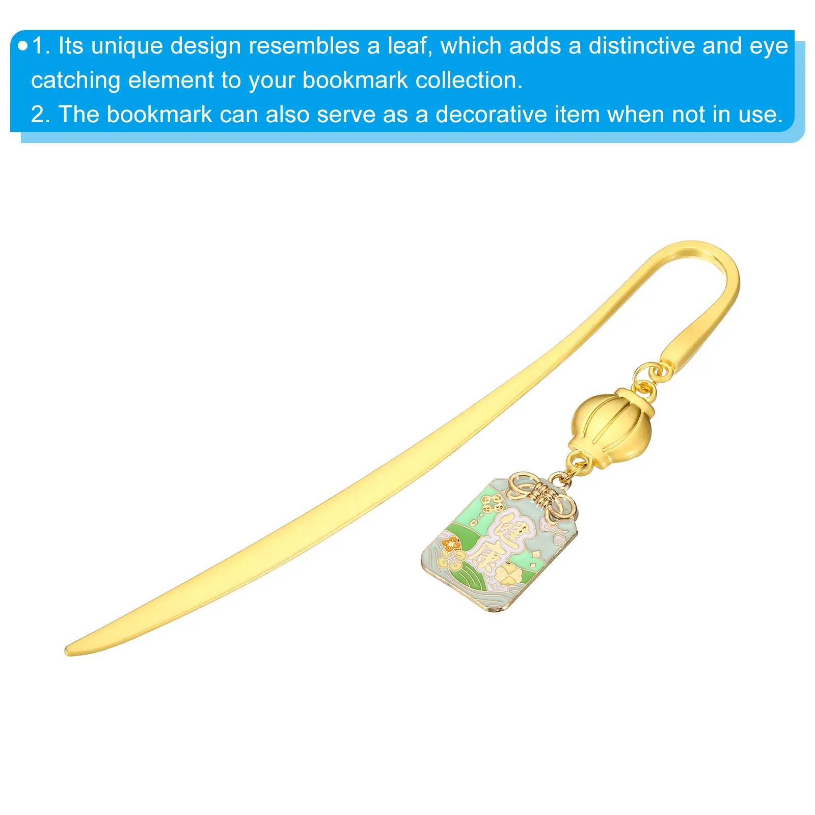 2Pcs 5.51"x0.79" Creative Bookmark Metal Page Holder Clip Hands Free Reading Book Opener for Graduation Christmas Birthday Gifts