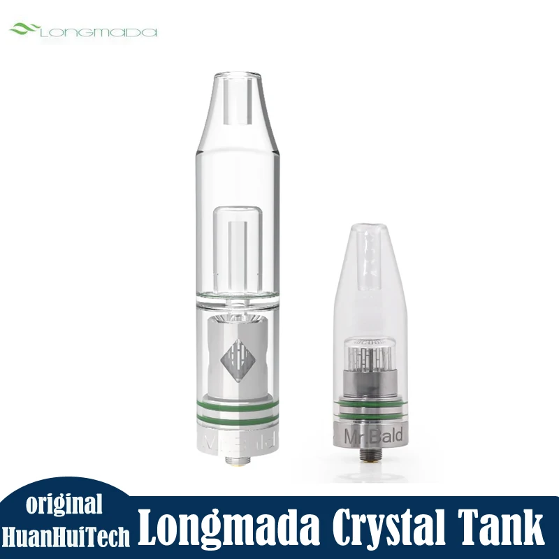 

Long mada Crystal 1 & Crystal 2 Tank Atomizer Replaceable Quartz Chamber Fence-style heating system For Wax Dry Herb Vaporizer