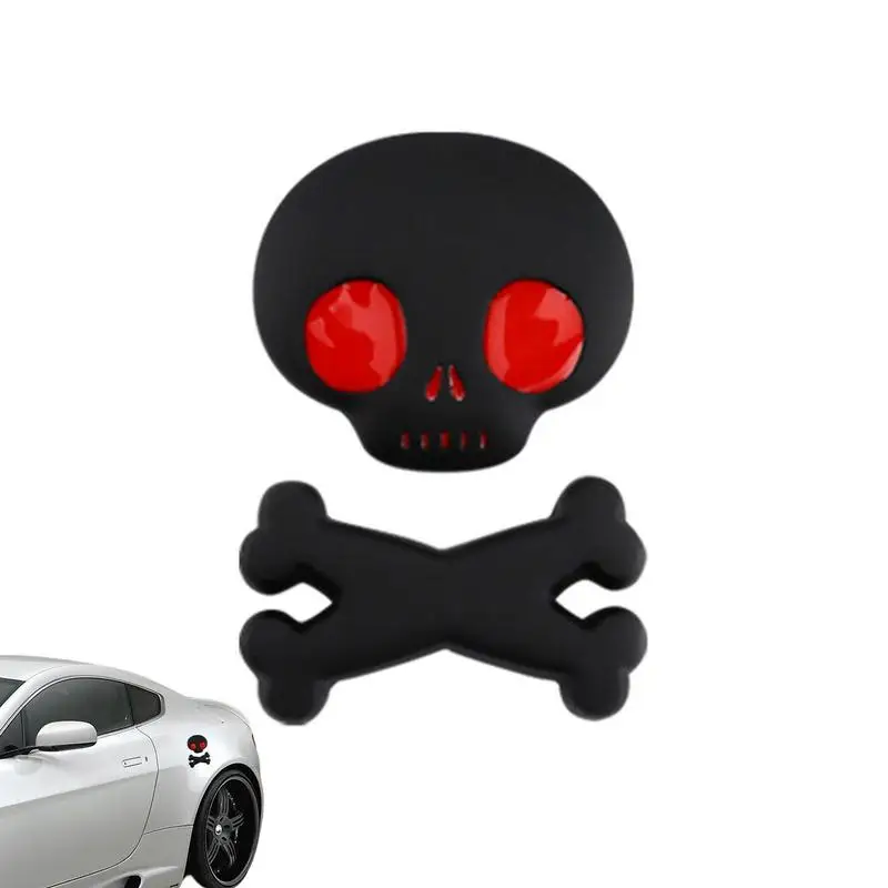 

Car Body Sticker Skull Body Emblem Decals For Bike Skull And Bones Badge Metal Emblem Decals Sticker For Cars Skateboard