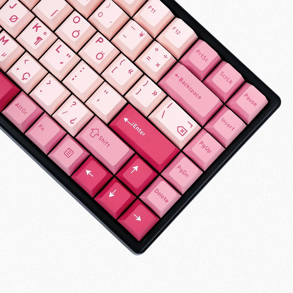 Клавиатура GJ Sakura Matsuri Hirigana PBT Doubleshot с вишневым