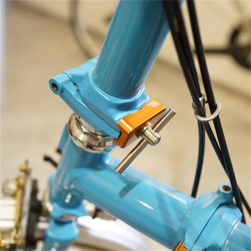 1 Paar Union Jack C-Schnalle, neu, Aline Cline Pline für Brompton C-Schnalle, Anode – Detail 2