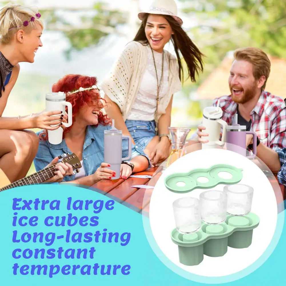 

Silicone Hollow Cylinder Ice Cube Mold Tray for Glass Slow Melting Easy to Clean Ice Maker Juice Whiskey Ice Tray