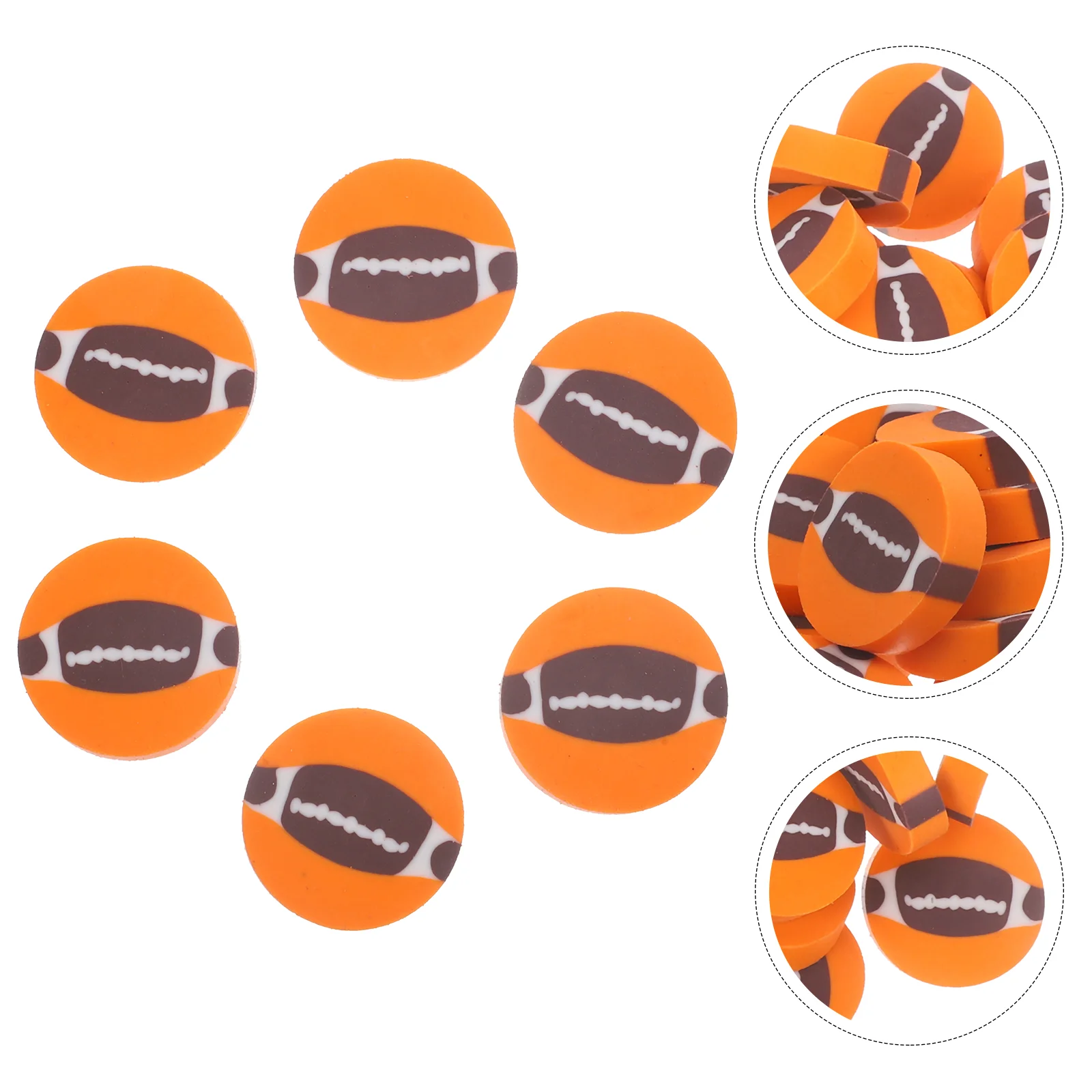 

50Pcs Sports Ball Pencil Erasers Mini Eraser Classroom Prizes Rewards Eraser Party Favors