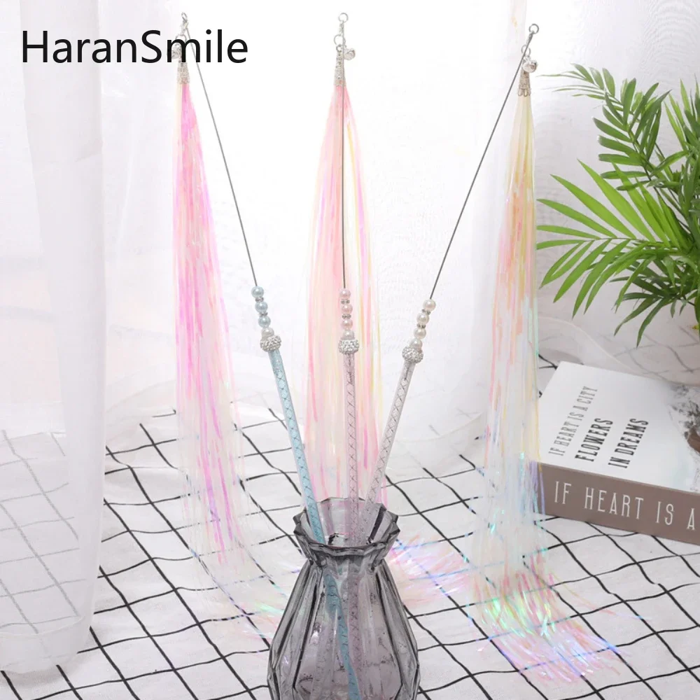 

Cat Stick with Bell Toy Set Cat Toy Cat Dancer Wand Cat Toys Fairy Funny Cat Stick Feather Ribbon Bite-resistant Funny